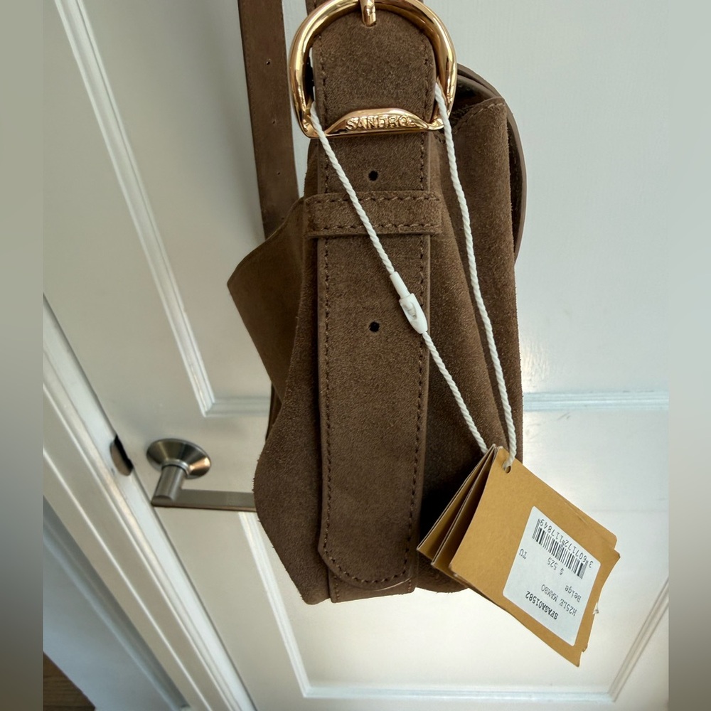 NWT Sandro Le Mambo Suede Crossbody Shoulder Bag - Picture 14 of 15